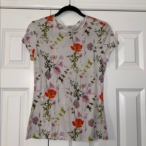 Ted Baker London Mirelah floral tee size 2